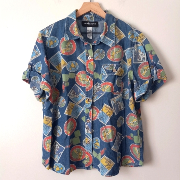 Sag Harbor Tops - (BOGO) Vintage Sag Harbor Sport Button Up